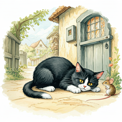 Il gatto furbacchione e il topino