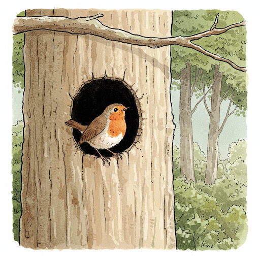 uccellino maschio sull'albero sull'albero