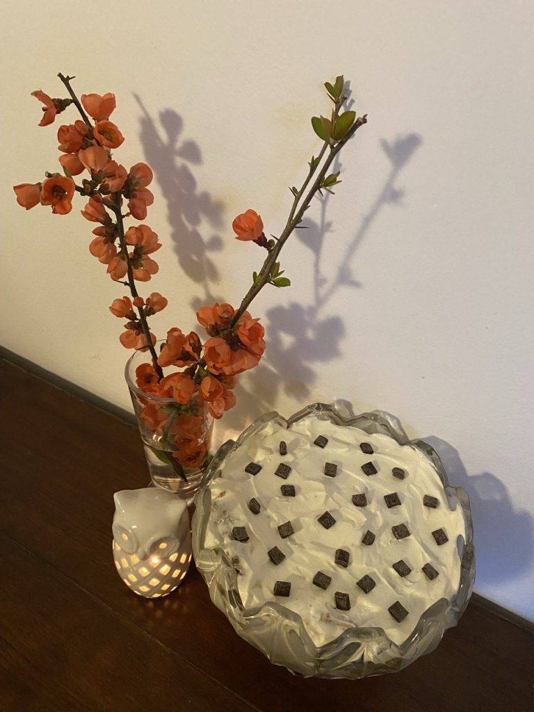 tiramisù in coppa vista dall'alto