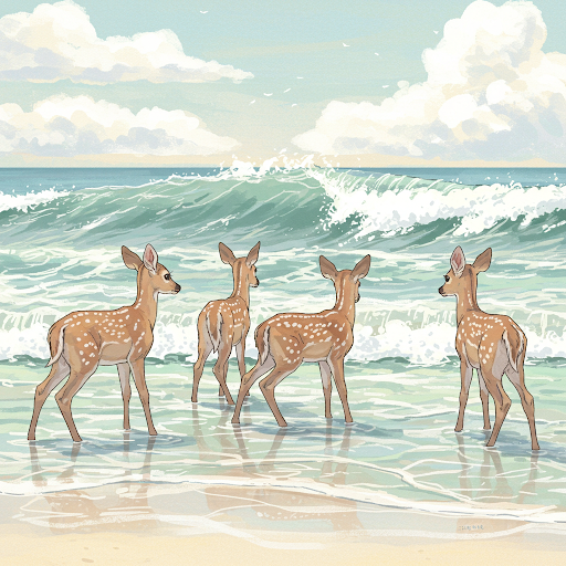 i cuccioli al mare in acqua
