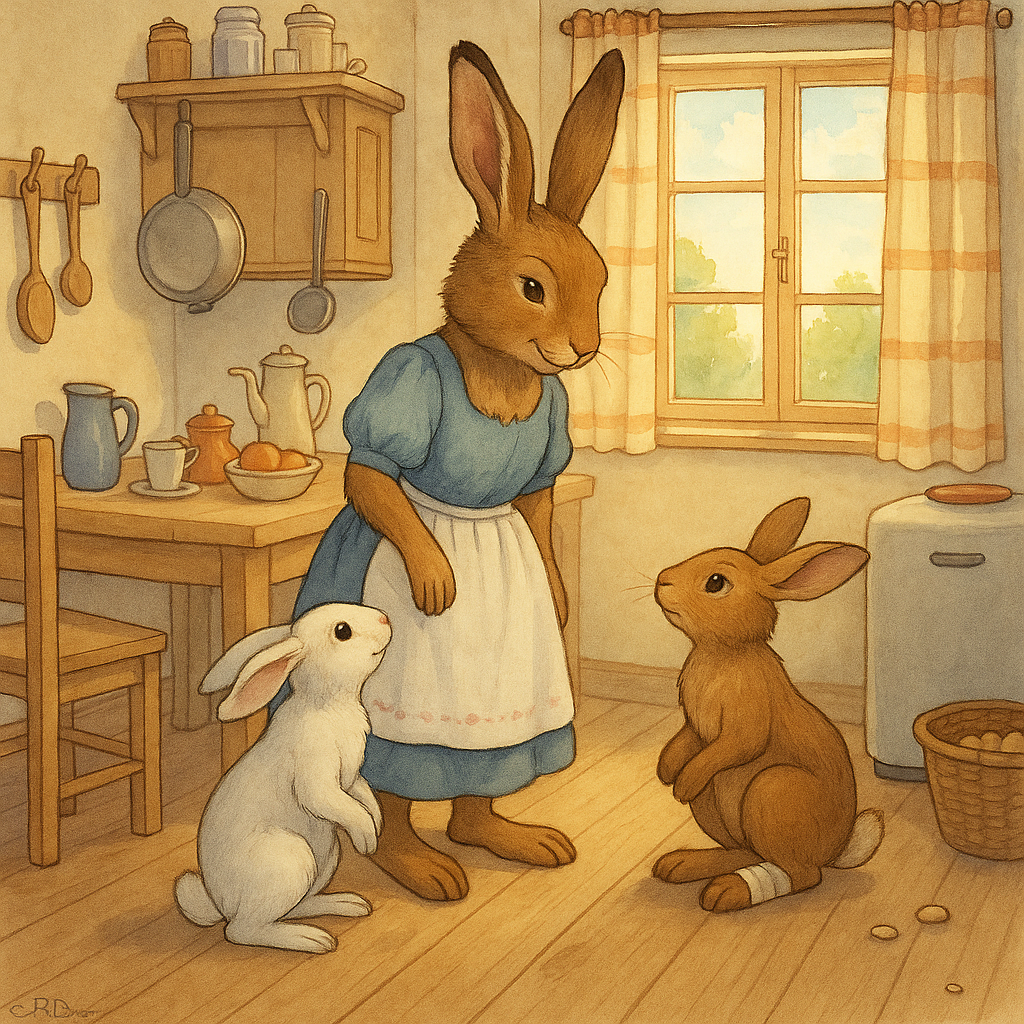 mamma lepre e le due leprotte