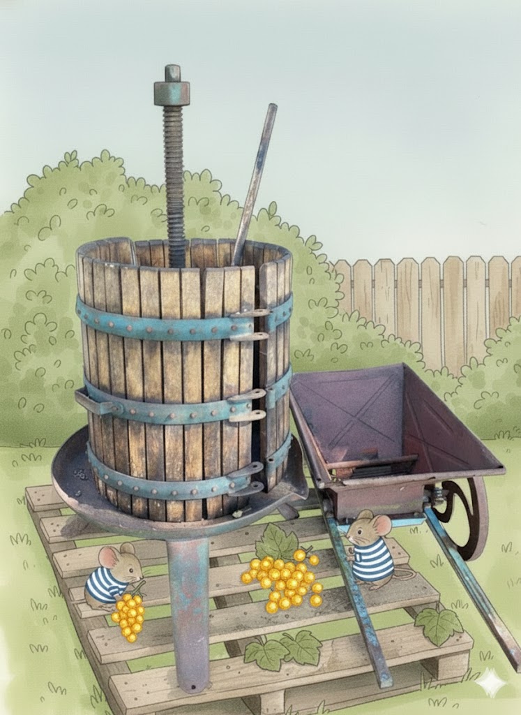 i due topini il torchio e la carriola