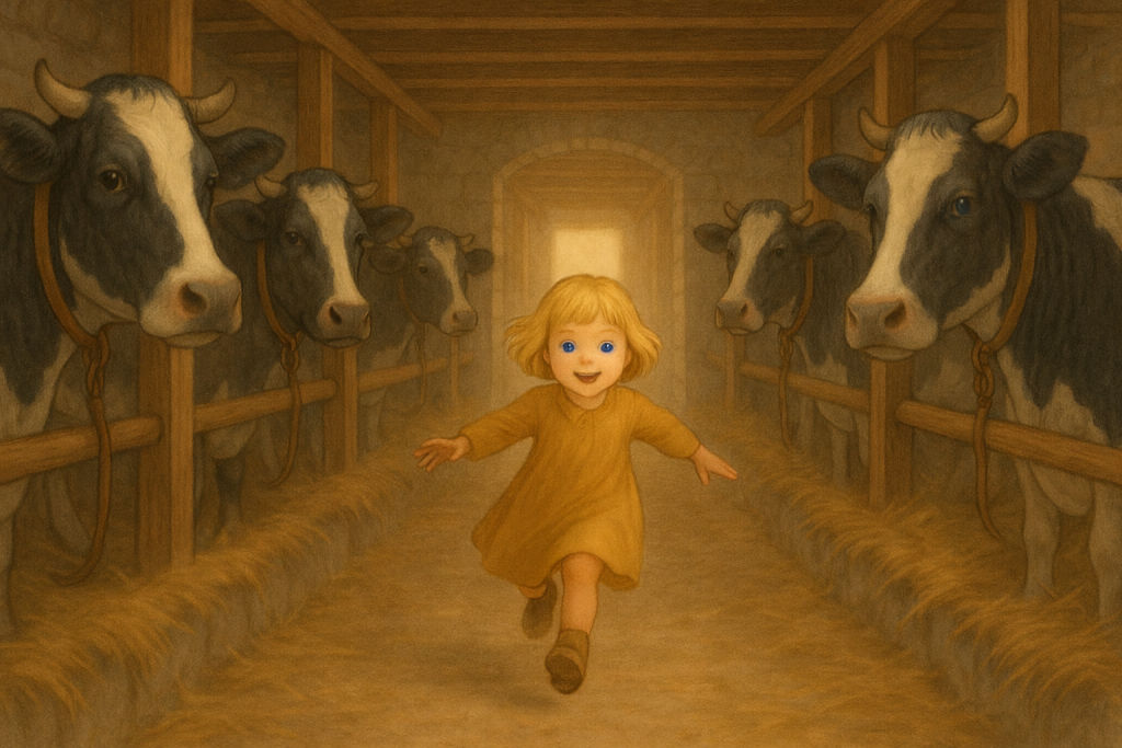 bambina nella stalla 2