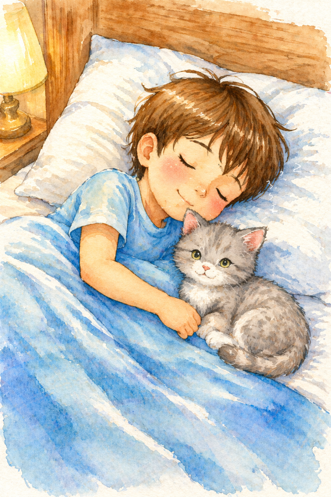 bambino con gattino