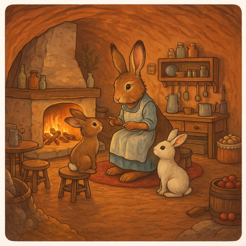 mamma lepre e le due leprotte